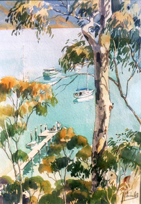 Fishing from the jetty (Pittwater)